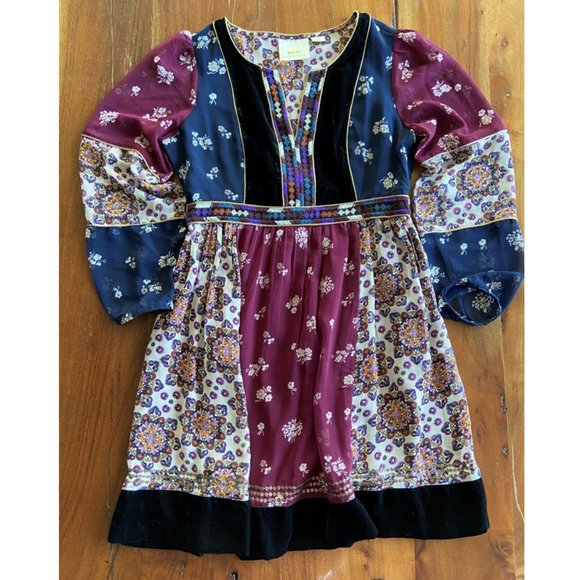 Mixed Media Bohemian Anthropologie Dress (Maeve), Small - Picture 1 of 8